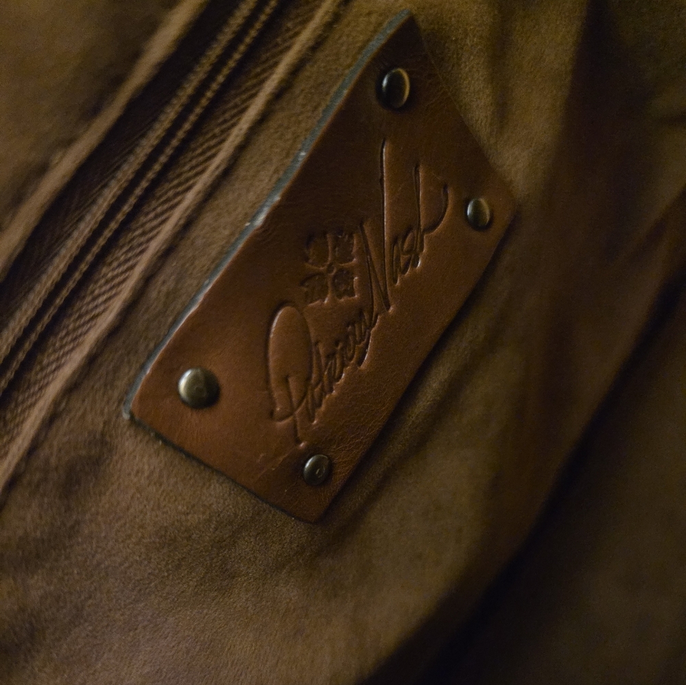 Patricia Nash Lidney Olive Green Leather Slouchy Satchel Large EUC - Picture 10 of 14